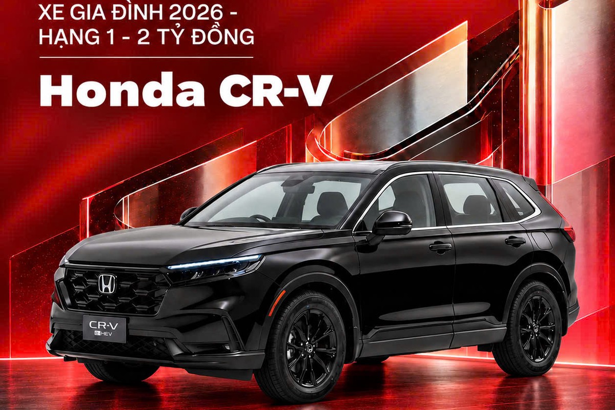 Poster Honda CR-V đạt giải Xe gia đình 2026 hạng 1-2 tỷ đồng